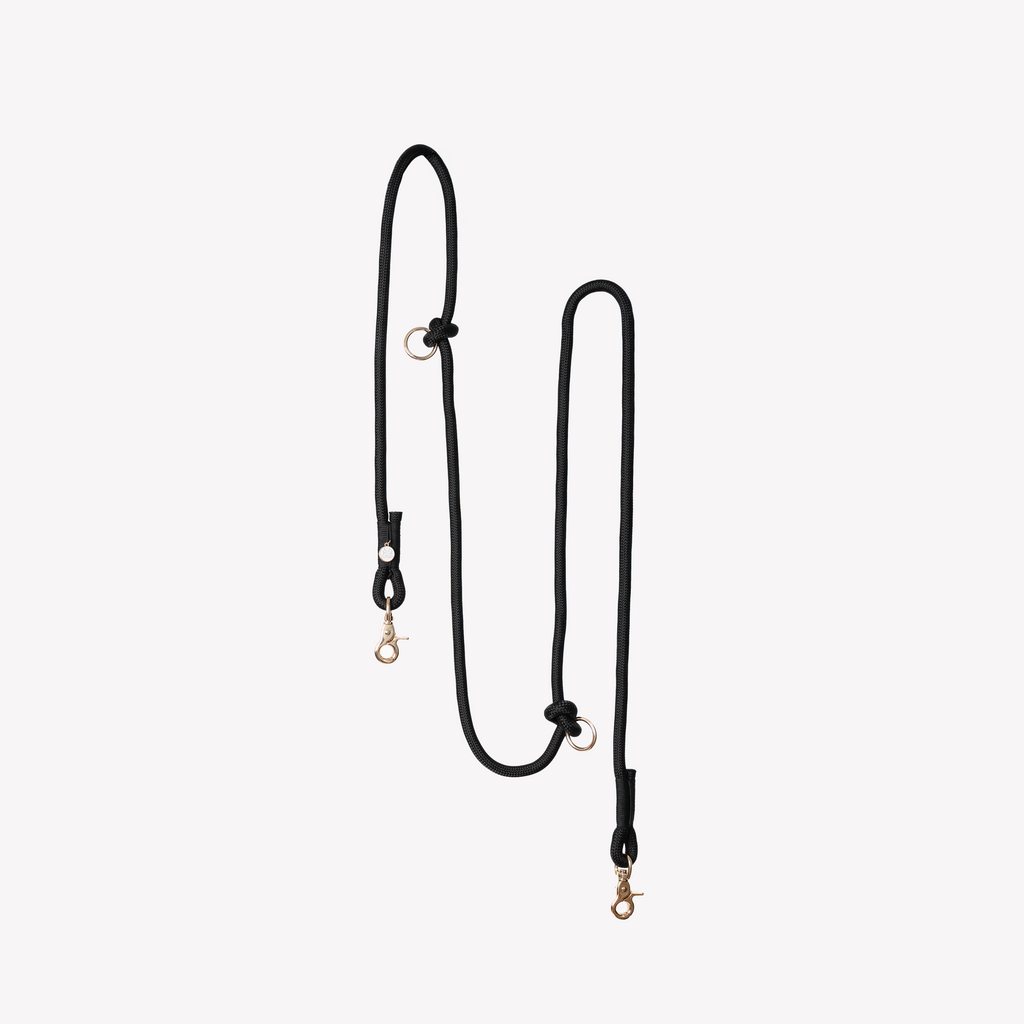 Black Hands Free Braided Leash