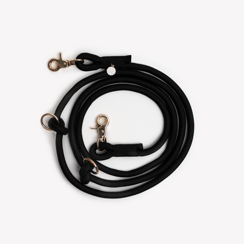 Black Hands Free Braided Leash
