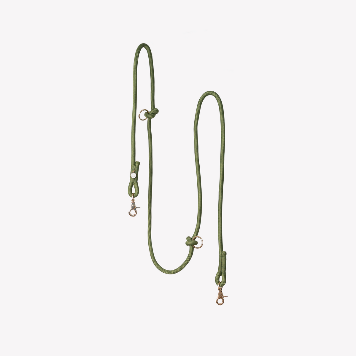 Green Hands Free Braided Leash