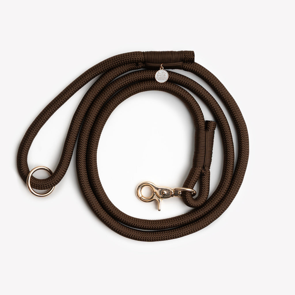 Brown Braided Rope Leash