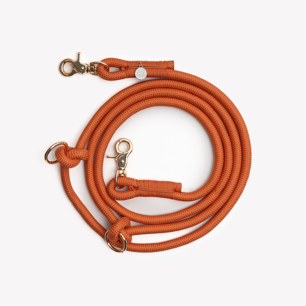 Terracotta Hands Free Braided Leash