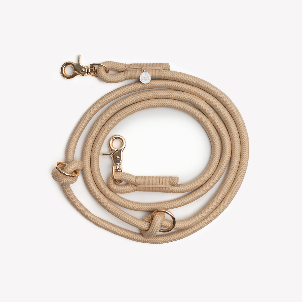 Tan Hands Free Braided Leash