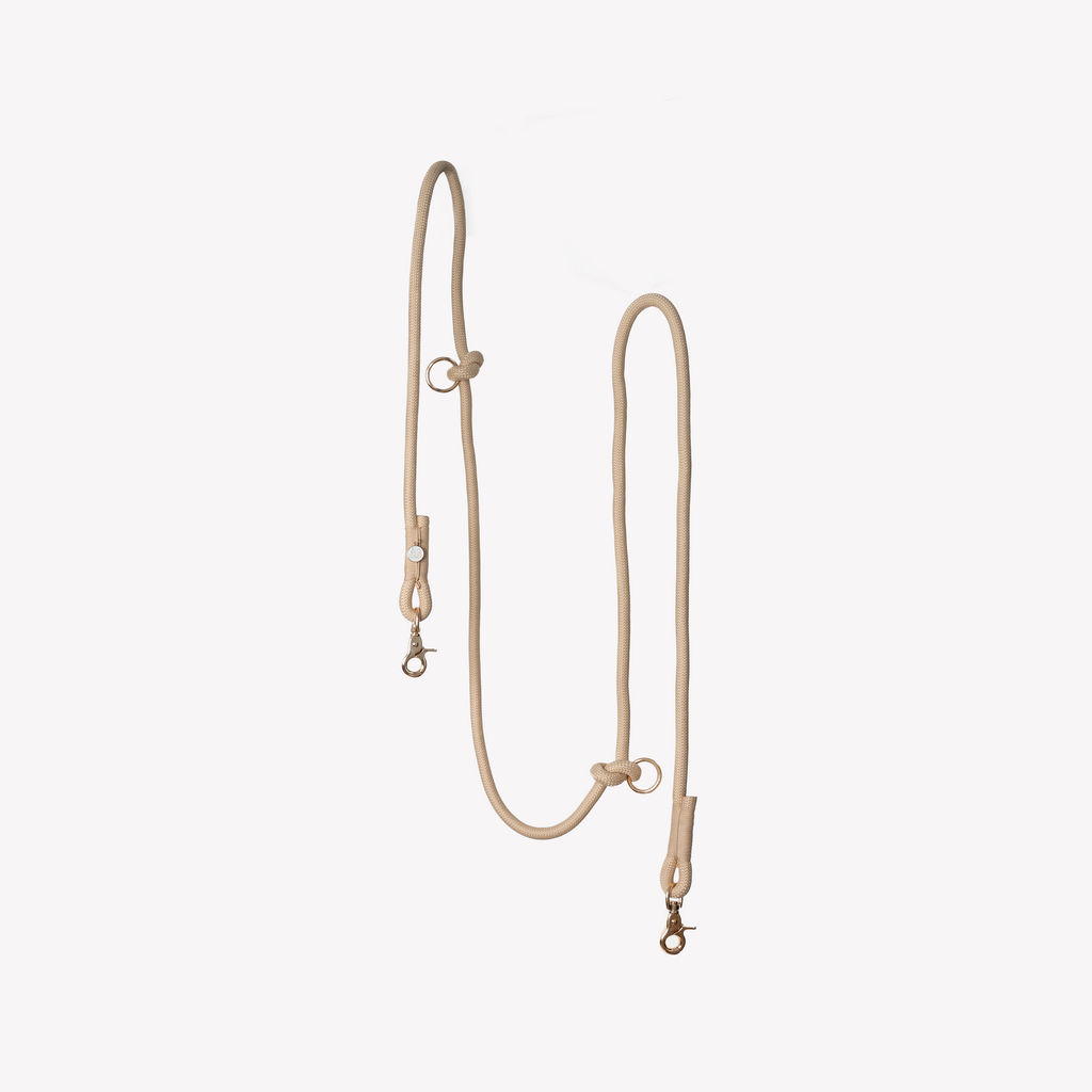 Tan Hands Free Braided Leash