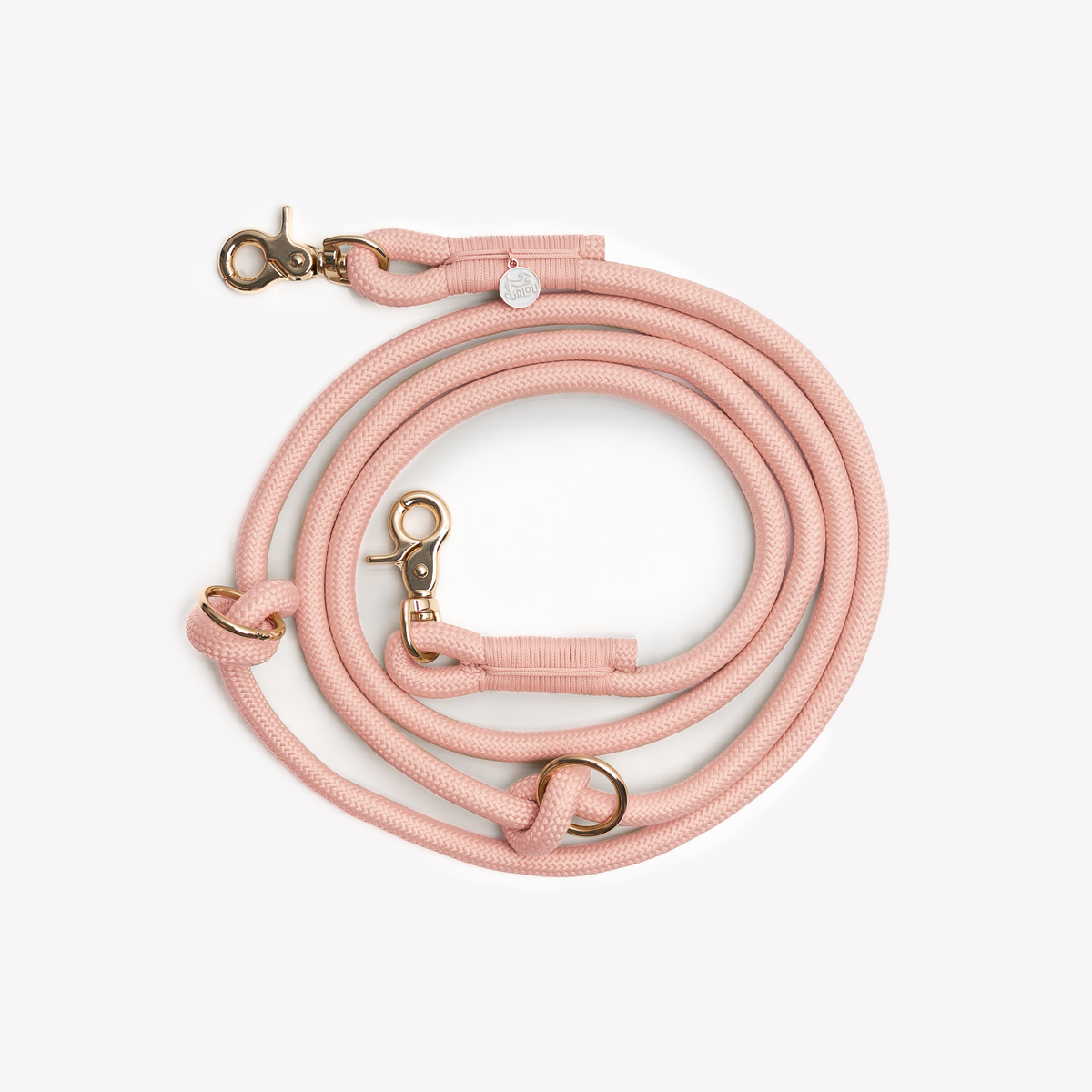 Powder Rose Hands Free Braided Leash