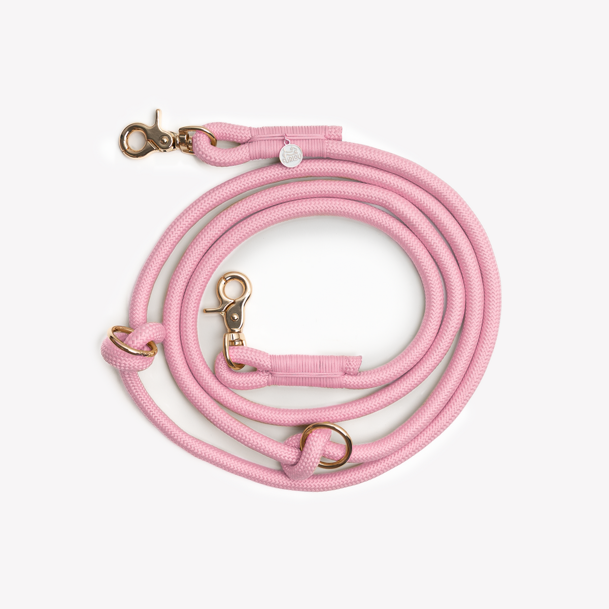 Pink Hands Free Braided Leash