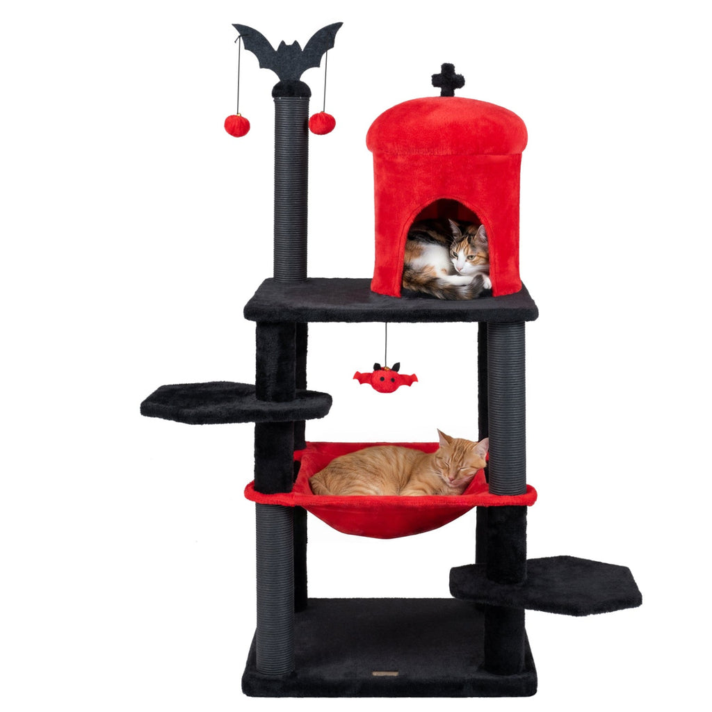 Gothic Cat Tower with Coffin Bed (60")
