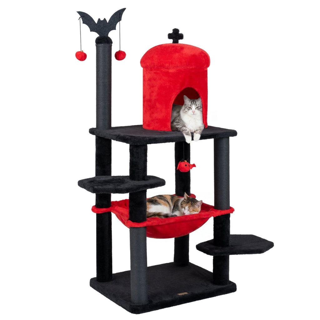 Gothic Cat Tower with Coffin Bed (60")