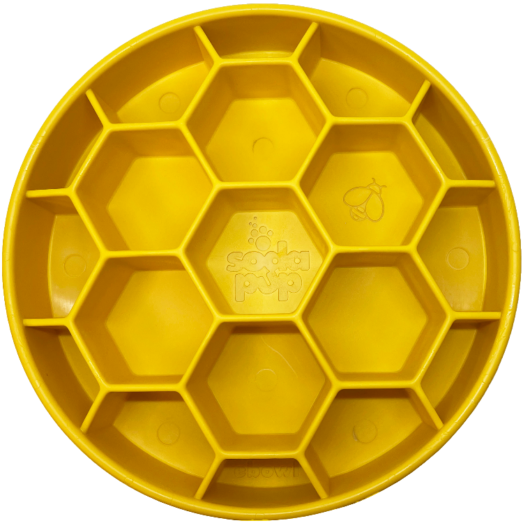 Honeycomb eBowl Deep Slow Feeder Dog Bowl for Enrichment | USA Made