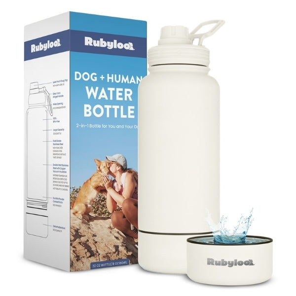 Dog & Human Water Bottle with Detachable Bowl