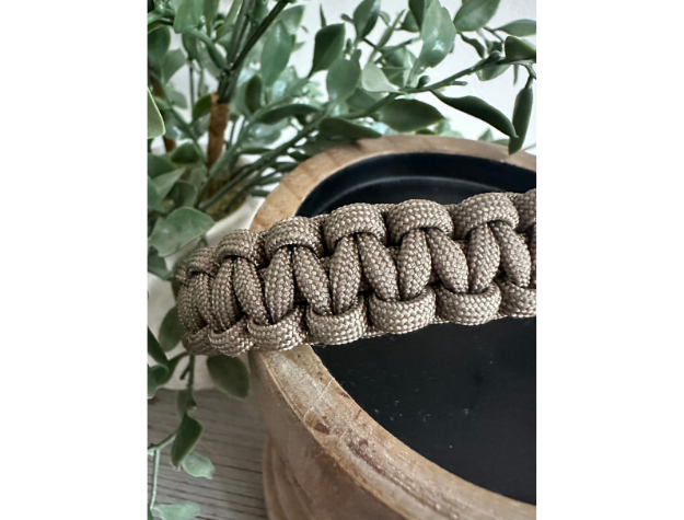 Tan Cobra Braid Dog Collar
