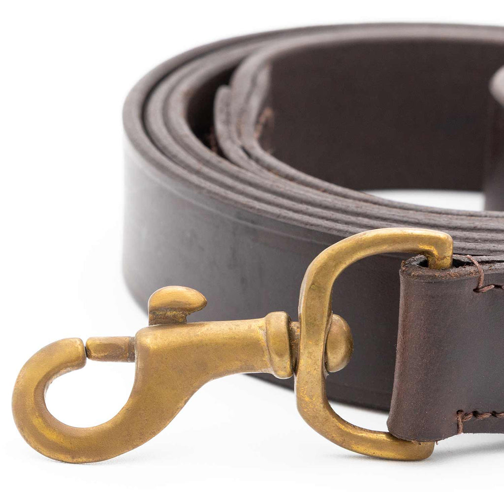 Flat Leather Dog Leash, 6 ft