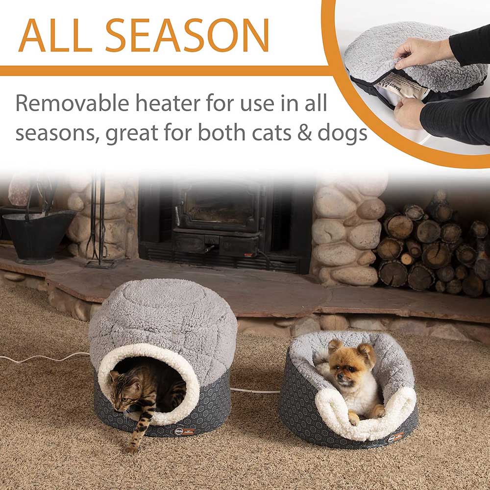 Heated Cat Cave Bed
