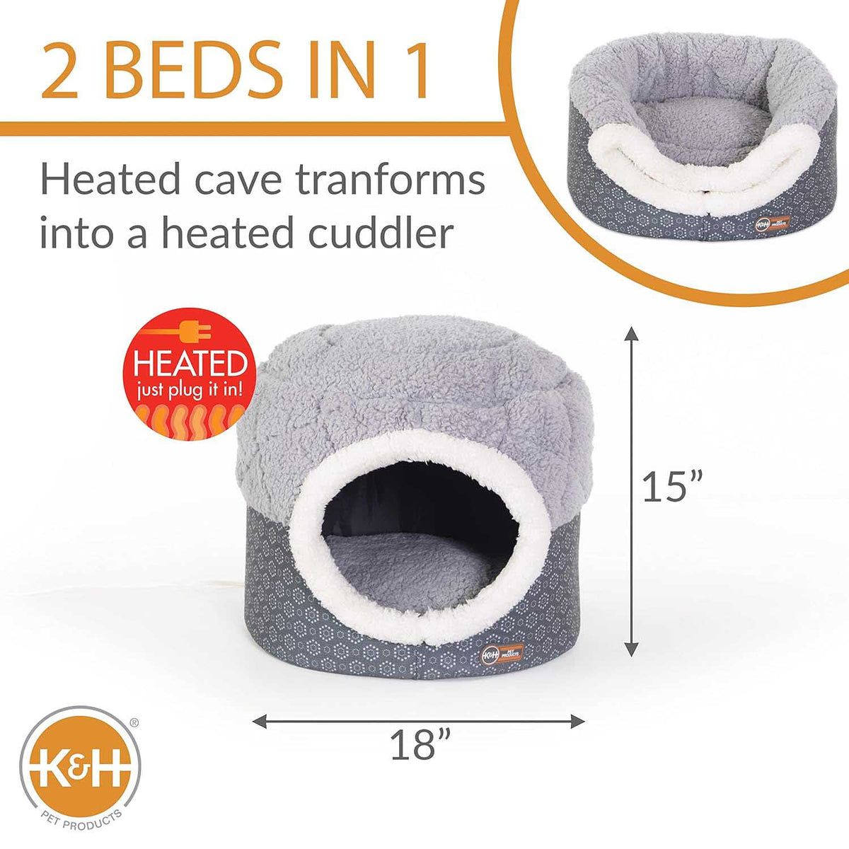 Heated Cat Cave Bed