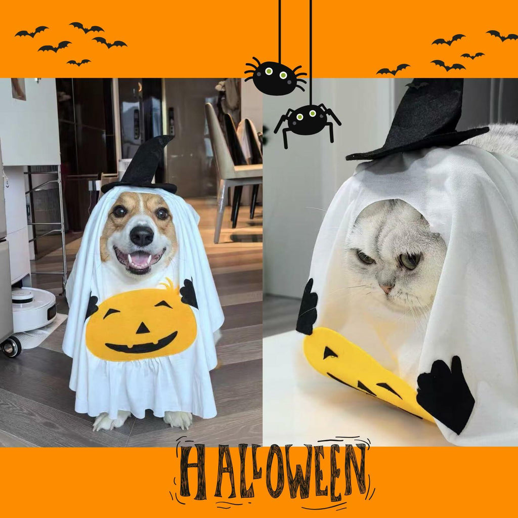 Pumpkin Ghost Pet Costume