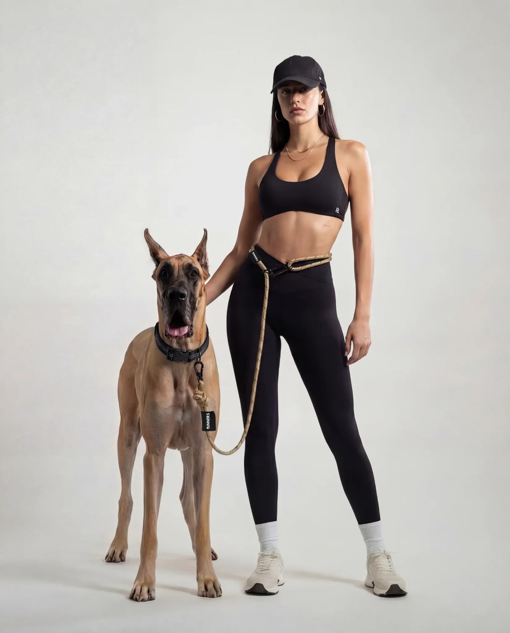 Olive Green Hands-Free Running Dog Leash